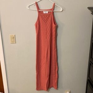 Old Navy Coral Knit Maxi Dress